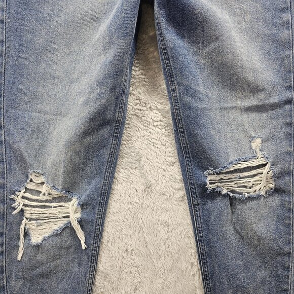 American Eagle Jeans Womens Size 0 Medium Wash Mom Jean Stretch Distressed - Picture 7 of 13
